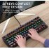 Computer Keyboard Colorful 87 key Gaming Keyboard Office Mechanical Keyboard black
