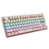 Computer Keyboard Colorful 87 key Gaming Keyboard Office Mechanical Keyboard white
