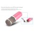 Computer Microphone 3 5mm Wired Condenser Sound Microphone for Recording Braodcasting  Pink plastic Bracket