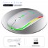 Computer Mouse G852 Rechargeable Silent Bluetooth 2 4g Dual mode Wireless Mouse Portable Mouse For Office Silver