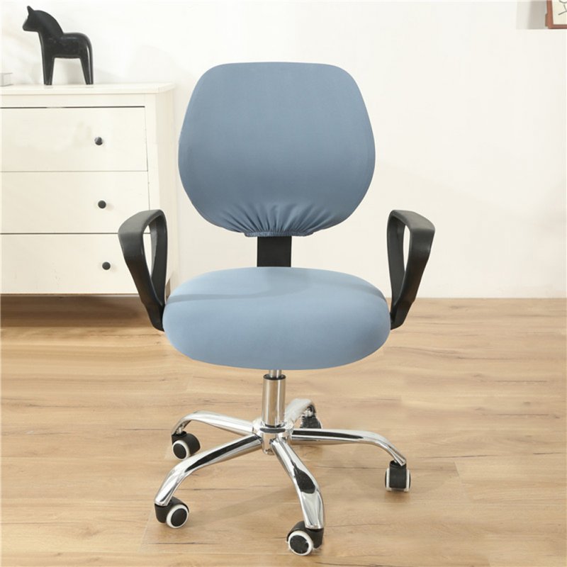 Computer Office Chair  Covers Stretch Rotating Chair Slipcovers Cover Gray blue