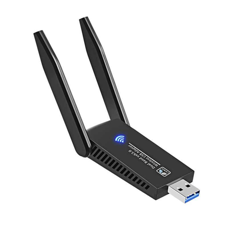 Computer Usb 1300m Wireless  Network  Card 5g Dual Band Driver Free Low Interference Channel Wifi Receiver Technology Adapter black