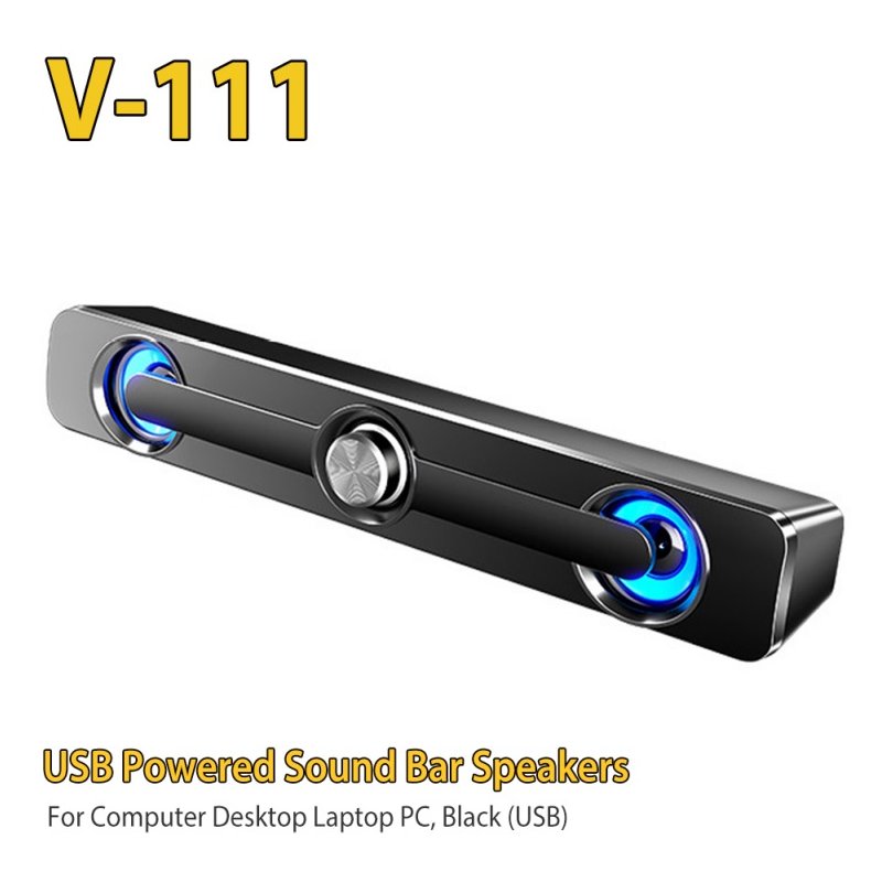 Computer bluetooth Speaker Desktop Soundbar Speakers Double Horn Stereo Subwoofer Home Theater for PC  black