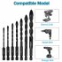 Concrete Drill Bit  7Pcs Masonry Drill Bit Set With U shaped Groove  1 4 Hexagonal Handle  Cross Shaped Tip Design  High Hardness Metal Tile Drill Bit 3 12 seve
