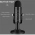 Condenser Microphone 3 5mm Plug Usb Microphone for Pc Computer Recording Studio Live Broadcast Black