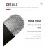 Condenser Microphone 3 5mm Plug Usb Microphone for Pc Computer Recording Studio Live Broadcast Black