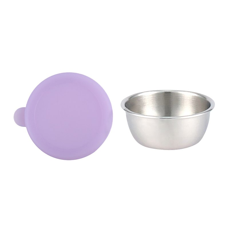 Condiment Containers With Lids 4 Pack 50ml Dipping Sauce Cup Leakproof Silicone Lid For Dessert Salad Dressing light purple50ML cup 4 pack