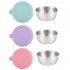 Condiment Containers With Lids 4 Pack 50ml Dipping Sauce Cup Leakproof Silicone Lid For Dessert Salad Dressing light purple50ML cup 4 pack