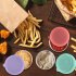 Condiment Containers With Lids 4 Pack 50ml Dipping Sauce Cup Leakproof Silicone Lid For Dessert Salad Dressing light purple50ML cup 4 pack