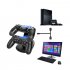 Controller Charger Stand With Led Indicator Dual Usb Charging Docking Station Compatible For PS4 Pro PS4 black