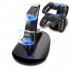 Controller Charger Stand With Led Indicator Dual Usb Charging Docking Station Compatible For PS4 Pro PS4 black