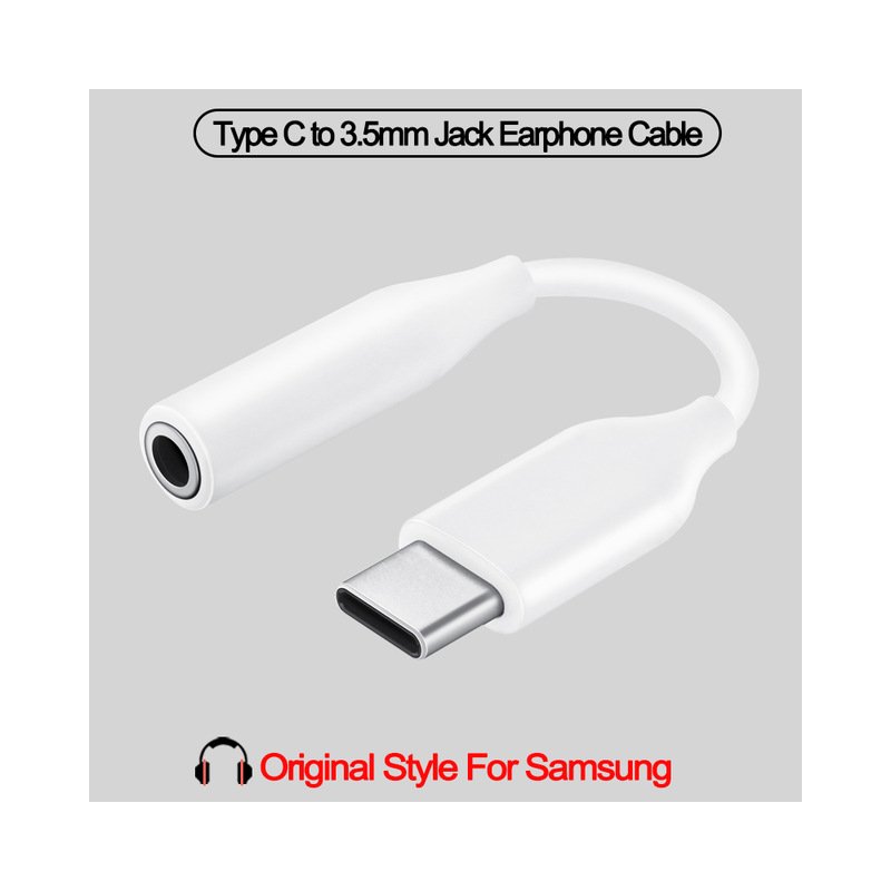 Convert Adapter Cable Type-c To 3.5mm Digital Decoding Dac Audio Cable white