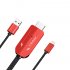 Converter to HDMI Mirror Cable Adaptor for Apple Mirroring Multiple Device red