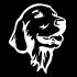 Cool Golden Retriever Dog Cute Pet Dog Decals Car Styling Sticker black