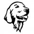 Cool Golden Retriever Dog Cute Pet Dog Decals Car Styling Sticker black