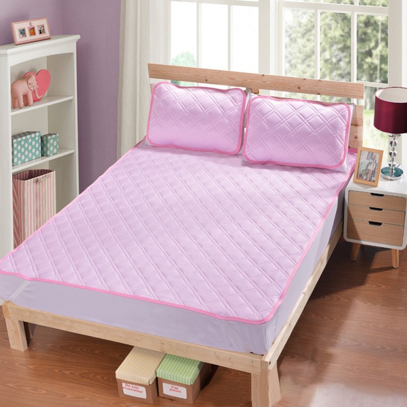 Cool Mattress Folding Cellular Mesh Summer Sleeping Mat for Home Bed  Pink