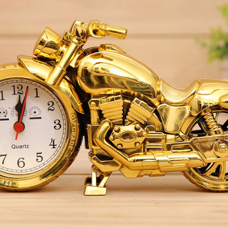 Cool Motorcycle Shape Alarm Clock Home Tabletop Decoration PF168D (local gold single color)