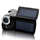Cool Solar Powered Digital Camcorder  featuring fold out Dual Solar Charging Panels and a High Spec 16MP  720x480 Resolution all in a Compact and Modern Design 