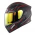 Cool Unisex Double Lens Flip up Motorcycle Helmet Off road Safety Helmet Line red with tea  lens L