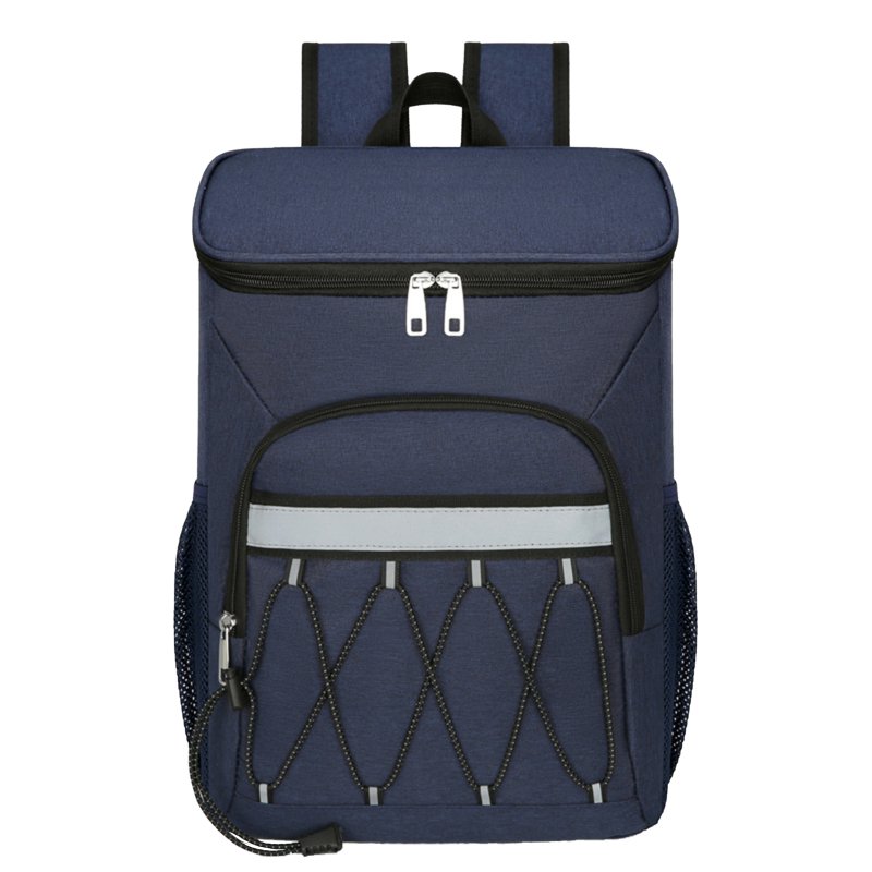 Cooler Cooling Backpack Insulated Leak Proof For Outdoor Camping, Picnic, Beach, Lightweight Lunch Tote Bag With Organized Storage Side Mesh Pockets blue