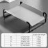 Cooling Dog Bed  Elevated Dog Bed With Suspended Design  Waterproof Steel Pipe  Wear Resistance Rust proof Raised Dog Bed For Indoor  Outdoor grey XS 61x46x21cm