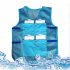 Cooling Ice Vest Summer Outdoor Activities Cooling Ice Vest With 8 Ice Bags For Men Women Hot Summer Outdoor Working blue