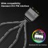 Coolmoon Argb Splitter 5v 3 Pins 1 To 4 Universal 33 5cm Motherboard Argb Extension Cable With Desktop Protective Cap 1 to 4 extension cord