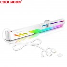 Coolmoon Gt8 Graphics Card Bracket 5v Argb Synchronous Horizontal Chassis Decor Gpu Support Vga Holder White