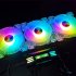 Coolmoon P argb Controller 4 pin Pwm 5v 3pin Smart RGB Remote Controller Chassis Fan Hub Pc Case Cooling Fan White