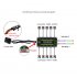 Coolmoon RGB Remote Controller Dc12v 5a Led Smart Fan Controller With 10pcs 6 pin Fan Ports 2pcs 4 pin Light Bar Ports black