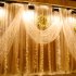 Copper 3 X 3m 300 Led Lamps Lights  String  Usb Charging Remote Control Curtain Lamp String  Waterproof Twinkle Wall Lights For Room Decoration Warm Light