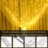 Copper 3 X 3m 300 Led Lamps Lights  String  Usb Charging Remote Control Curtain Lamp String  Waterproof Twinkle Wall Lights For Room Decoration Warm Light