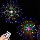 Copper Wire Firework Led Wire  Light Fairy Light Decoration Lamp With 8 Explosion Modes 120 lights  40pcs 3LED  colorful