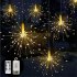 Copper Wire Firework Led Wire  Light Fairy Light Decoration Lamp With 8 Explosion Modes 180 lights  60pcs 3LED  colorful