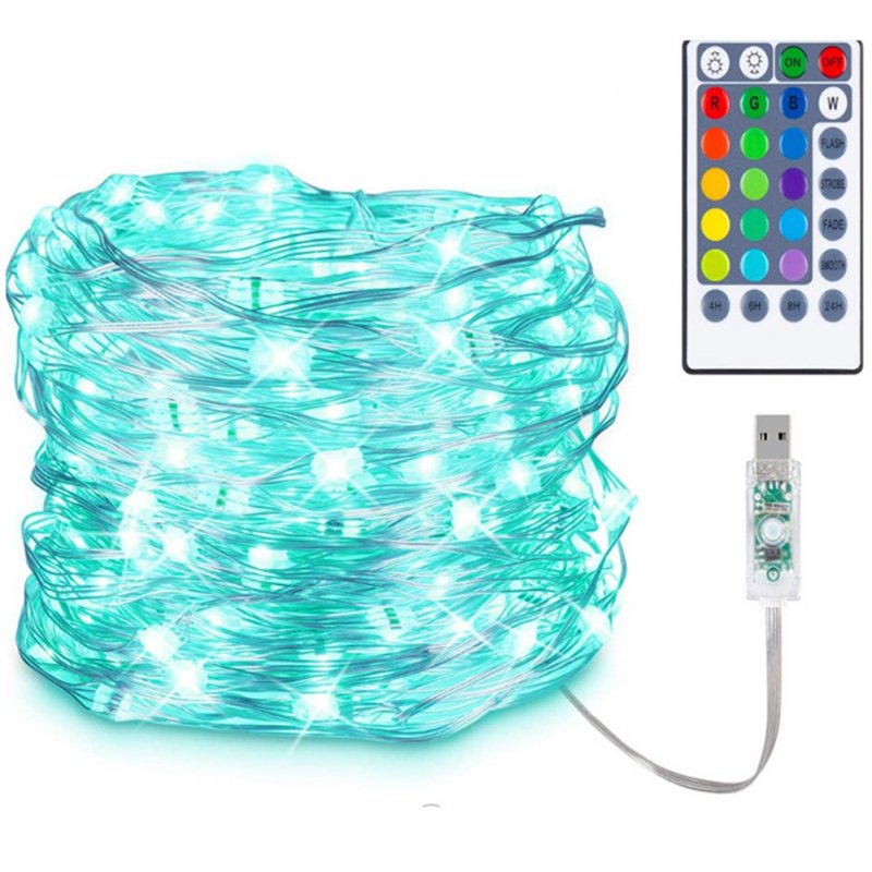 Copper Wire Light  String 16-color Rgb Remote Control Lamp Strip For Home Festival Decoration