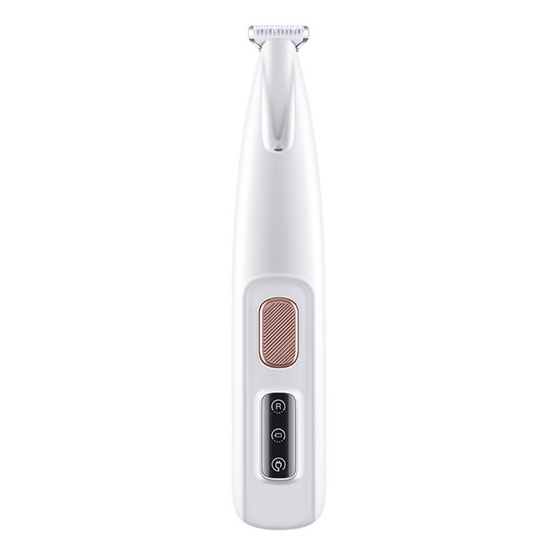 Cordless Dog Paw Trimmer For Grooming, Electric Grooming Clippers With LED Light, Smart Display Screen, Waterproof Small Pet Hair Trimmer For Dogs Cats White-Standard