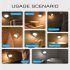 Cordless LED Light Smart Motion Sensor 360 Degree Rotating Bedside Wall Lamp USB Charging Magnetic Suction Night Light For Cabinet Stair Bedroom Closet Bathroom