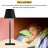 Cordless Table Lamp 2000mAh Rechargeable Battery LED Desk Lamp 3 Colors Stepless Dimming 3W Touch Switch For Bedroom Couple Dinner Desk Terrace black
