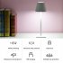 Cordless Table Lamp 2000mAh Rechargeable Battery LED Desk Lamp 3 Colors Stepless Dimming 3W Touch Switch For Bedroom Couple Dinner Desk Terrace black