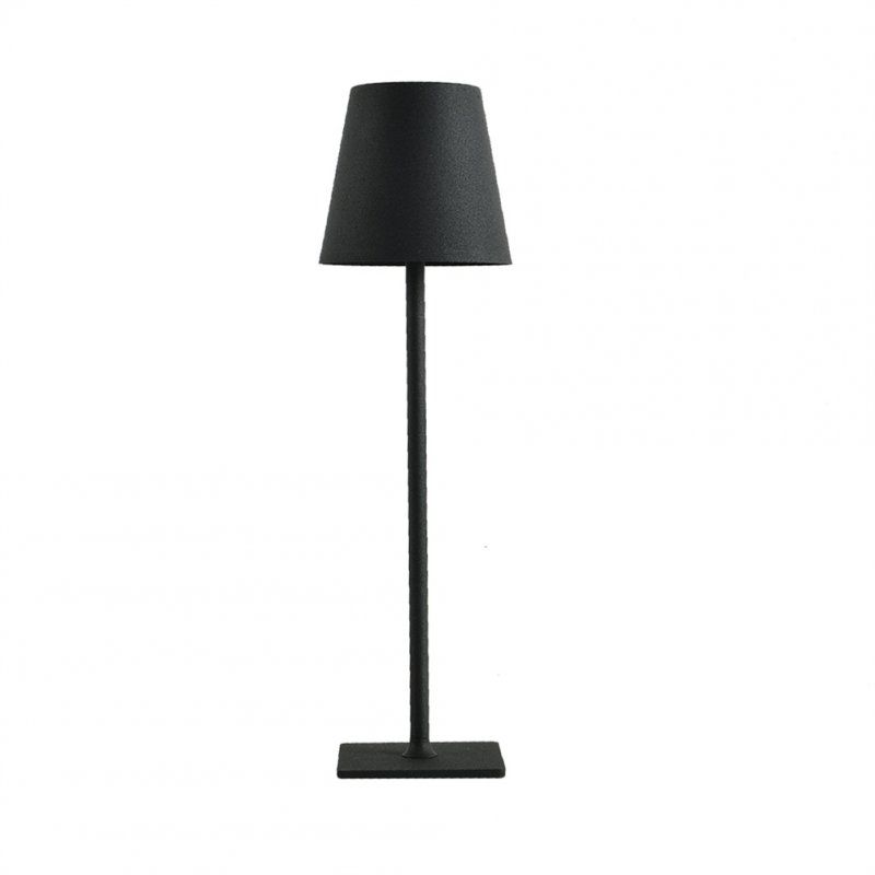 Cordless Table Lamp 2000mAh Rechargeable Battery LED Desk Lamp 3 Colors Stepless Dimming 3W Touch Switch For Bedroom Couple Dinner Desk Terrace black