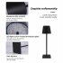 Cordless Table Lamp 2000mAh Rechargeable Battery LED Desk Lamp 3 Colors Stepless Dimming 3W Touch Switch For Bedroom Couple Dinner Desk Terrace black