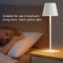 Cordless Table Lamp 2000mAh Rechargeable Battery LED Desk Lamp 3 Colors Stepless Dimming 3W Touch Switch For Bedroom Couple Dinner Desk Terrace White