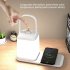 Cordless Table Lamp Rechargeable LED Desk Lamp 3 Colors Stepless Dimming Button Switch Control Portable LED Table Lamp For Bedroom Couple Dinner Desk Terrace Wh