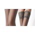 Coromose   Sexy Womens Lace Top Thigh High Stockings  Gray 