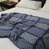 Cotton Blanket Machine Washable Lightweight Breathable Super Soft Throw Blanket For Hot Sleepers Night Sweats blue 130 x 160CM
