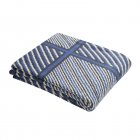 Cotton Blanket Machine Washable Lightweight Breathable Super Soft Throw Blanket For Hot Sleepers Night Sweats blue 130 x 160CM