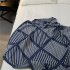Cotton Blanket Machine Washable Lightweight Breathable Super Soft Throw Blanket For Hot Sleepers Night Sweats blue 130 x 160CM