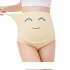 Cotton Breathable Adjustable Pregnant High waist Shorts Panties with Cartoon Pattern Seamless Underwear Gift gray L