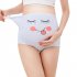 Cotton Breathable Adjustable Pregnant High waist Shorts Panties with Cartoon Pattern Seamless Underwear Gift gray L