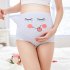 Cotton Breathable Adjustable Pregnant High waist Shorts Panties with Cartoon Pattern Seamless Underwear Gift Pink XXXL
